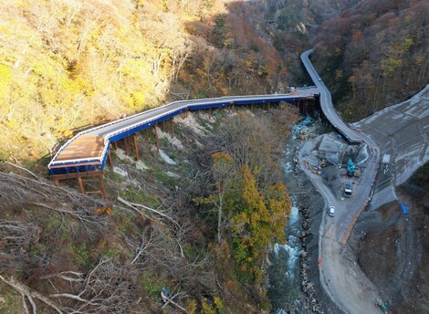 右岸工事用道路