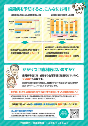 歯科保健リーフレット（裏）