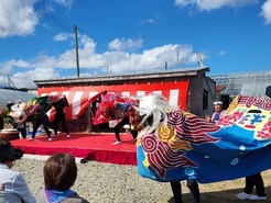 荒馬の里ぶどう園　獅子舞