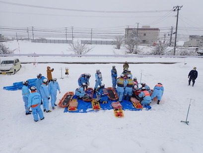 雪上搬送訓練②