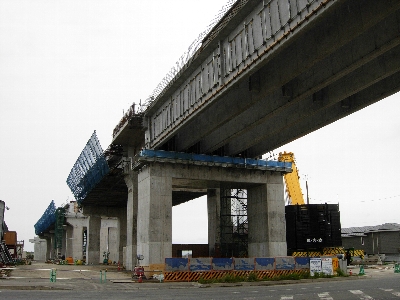 新青森駅西パイパス付近