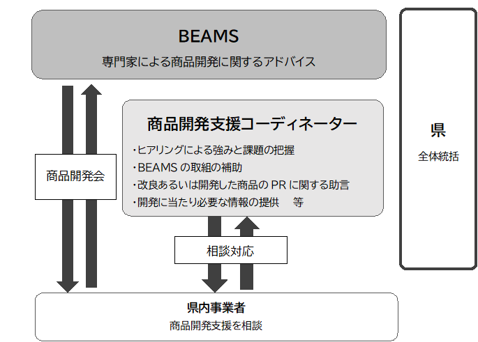 インバウンド向け商品開発　実施体制イメージ