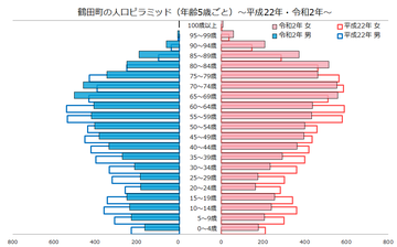鶴田町人口ピラミッド
