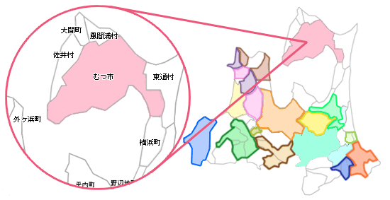 むつ市地図