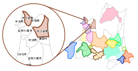 外ヶ浜町地図