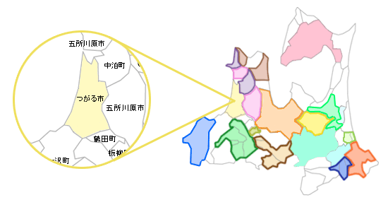 つがる市地図