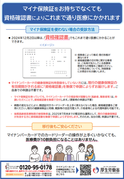 資格確認書利用方法